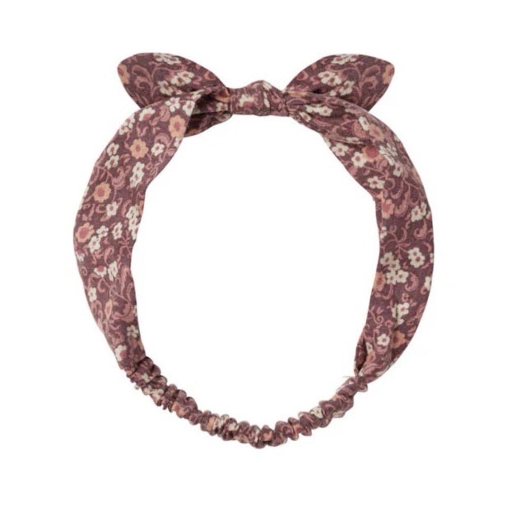 Noralee Baby Bow Headband Plum Floral